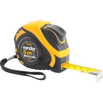Trena aço 5mx19mm curta auto trava - Vonder Plus