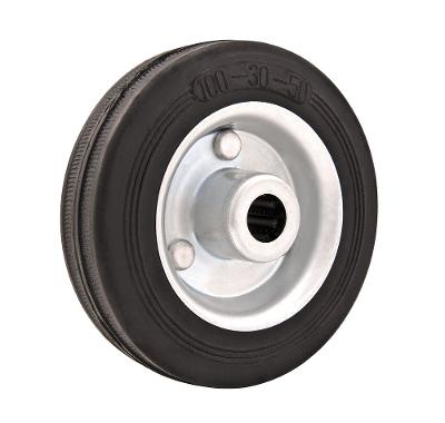 Roda Borracha 6 Leve 130kg Eixo Rolamento Rolete 20mm Vonder