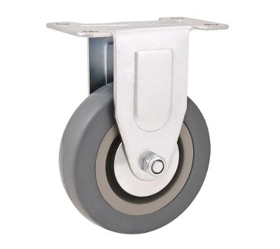 Rodizio Fixo 4 Média 55kg Pvc Borracha Cinza Rf504 Vonder