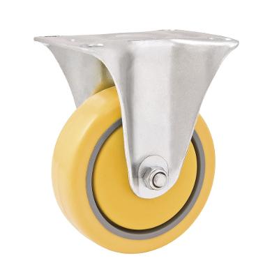 Rodizio Fixo 4 Média 100kg Pvc Poliuretano Rf804 Vonder