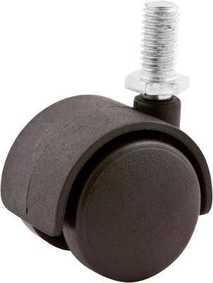 Rodizio Giratório Duplo 60mm 30kg Nylon Rosca 10x15mm Vonder