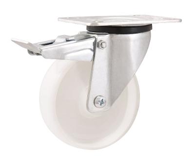 Rodizio giratório c/ freio 3" média 80kg nylon gf603 Vonder