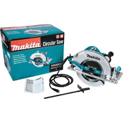 Serra Circular 270Mm Industrial 2000W Com Guia Reta Lâmina Chave Allen HS0600 127V Makita