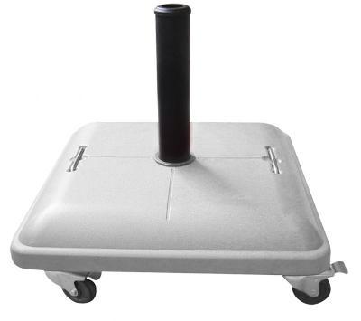 Base Para Ombrellone Em Concreto Com Rodas 37kg Branco - Bel