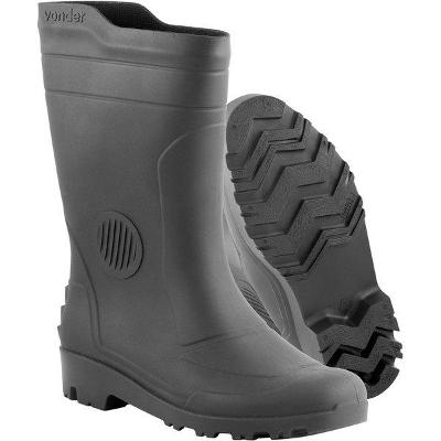 Bota pvc 37 cano médio sem forro preta ca36103 - Vonder Plus