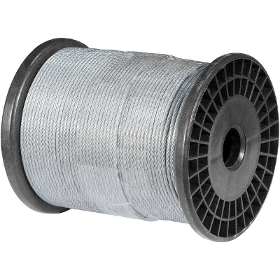 Cabo Aço Af 1/16 Alma Fibra 6x7 Galvanizado Plastific Vonder