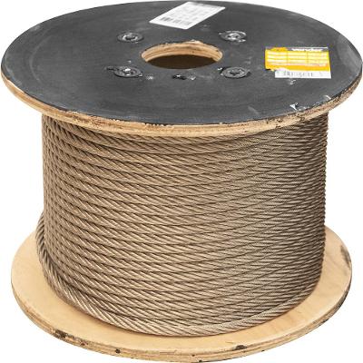 Cabo Aço Inox Aa 9,53mm 3/8 6x19s 100m Cabo Aç Vonder
