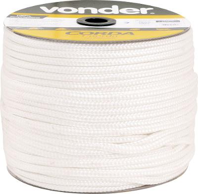 Corda Trançada 12,0mm 8,0kg 140m Branca Vonder