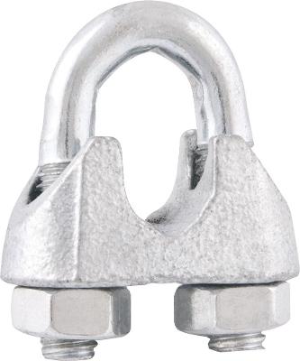 Clips p/ cabo aço 1/8" leve galv c/ 2 pç cart Vonder