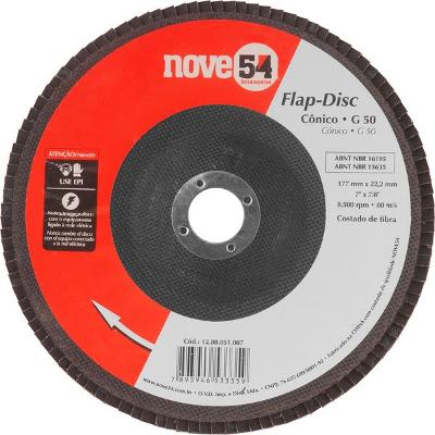 Flap-Disc Cônico 7" G50 Costado Fibra - Nove54