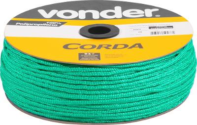 Corda Multifilamento Trançada 5mm 250m Verde Carretel Vonder