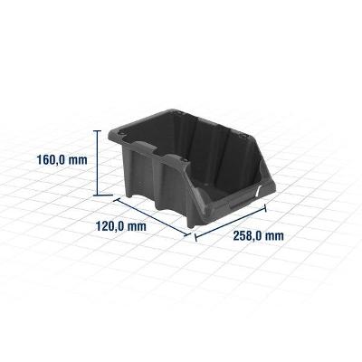 Gaveteiro plástico número 5 Preto Vonder