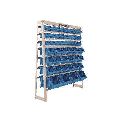 Estante Gaveteiro com 49 Gavetas Mistas Azul e bege Presto