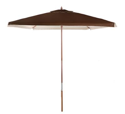 Ombrellone Quadrado Madeira 2,05 x 2,05M Marrom Bel Lazer