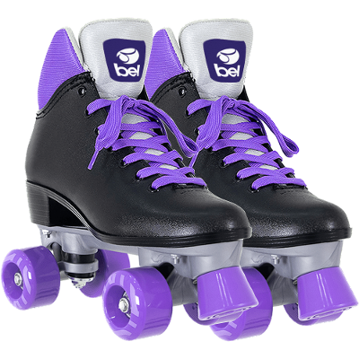 Patins Bel Quad Retro Basic Preto/Roxo Tam 35