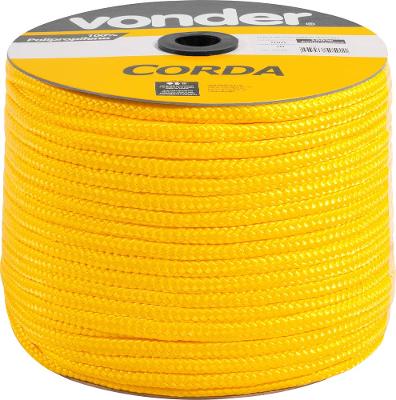 Corda Multifilamento 12mm 140m Amarela Carretel Vonder