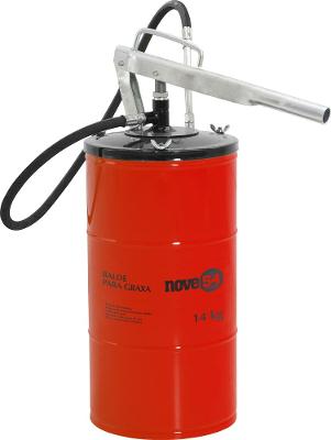 Bomba graxa balde 14kg mangueira 1,3m - Nove54