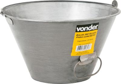 Balde Para Concreto 10 Litros Metálico Envernizado - Vonder
