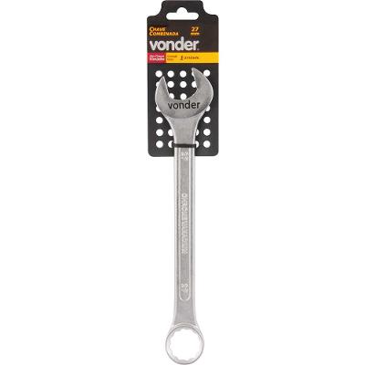 Chave combinada 27mm cromo vanádio cromada cartela - Vonder