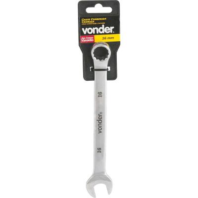 Chave combinada 16mm cromo vanádio cromada cartela Vonder