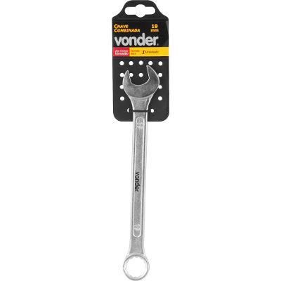 Chave combinada 19mm cromo vanádio cromada cartela - Vonder