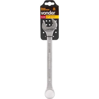 Chave combinada 23mm cromo vanádio cromada cartela - Vonder
