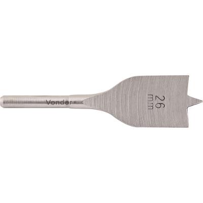 Broca chata aço carbono 26,0x100mm para dobradiça Vonder