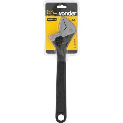 Chave Inglesa 12" Vonder Ajustável 32mm Aço Carbono Fosfatizado Preta Ferramenta Profissional