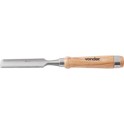 Formão goivado 26mm aço carbono cabo madeira - Vonder