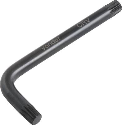 Chave multidentada 08mm tipo L curta cromo vanádio Vonder