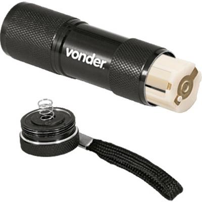 Lanterna 9 leds llv0009 corpo aluminio 3AAA Vonder