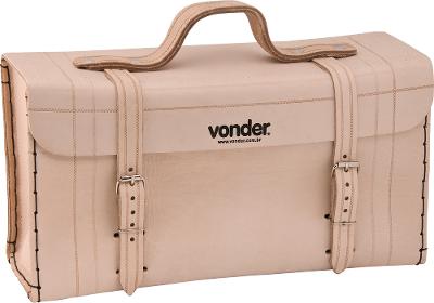 Maleta de couro 360x130x180cm marrom natural Vonder