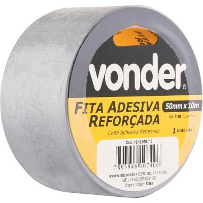 Fita adesiva reforçada silver tape 50mmx10m prata Vonder