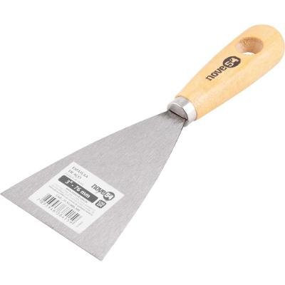 Espátula betumadeira aço carbono 3" 8cm cabo madeira Nove54