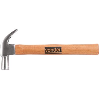 Martelo unha 23mm aço forjado polido cabo madeira Vonder
