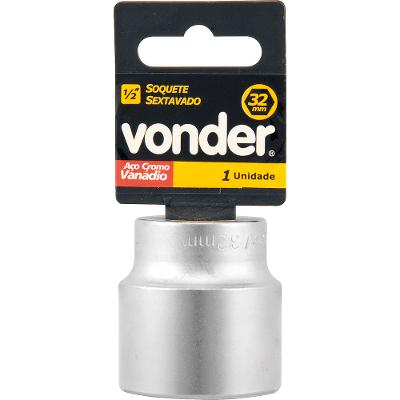 Soquete sextavado enc 1/2" 12mm curto vanád. Vonder