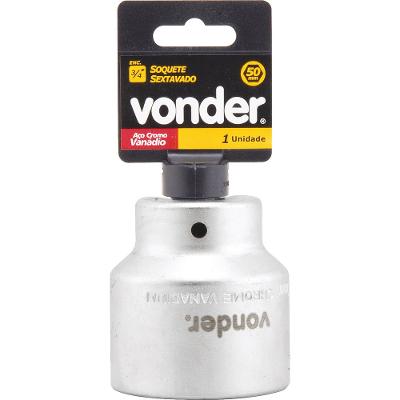 Soquete sextavado enc 3/4" 30mm curto vanád. Vonder