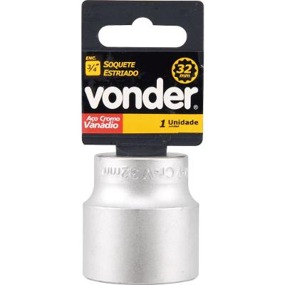 Soquete estriado enc 3/4" 50mm curto vanád. Vonder