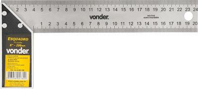 Esquadro 8" cabo alumínio Vonder