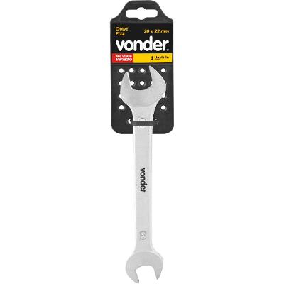 Chave Fixa 20 mm x 22 mm em Aço Cromo Vanádio Vonder