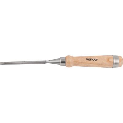 Formão Chanfrado com Cabo em Madeira 1/4" Vonder