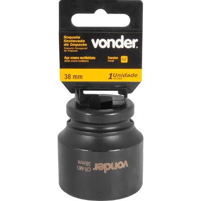 Soquete Sextavado de Impacto enc 3/4" 38mm Aço Cromo Vonder