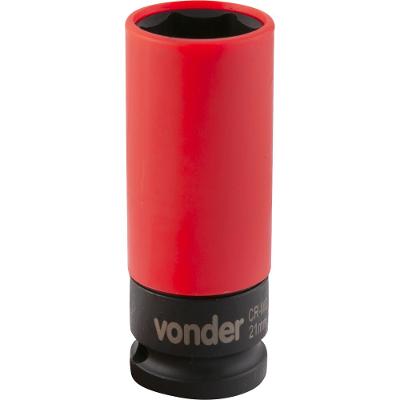 Soquete Sextavado Impacto Encaixe 1/2" 21mm Vonder