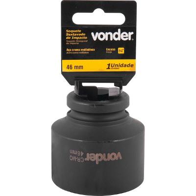 Soquete Sextavado de Impacto 3/4" 46mm Aço Cromo Vonder