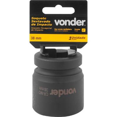 Soquete Sextavado de Impacto 1" 38mm Aço Cromo Vonder