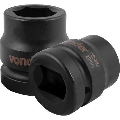 Soquete Sextavado Impacto Encaixe 1" 29mm Aço Cromo Vonder