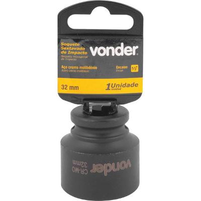 Soquete Sextavado de Impacto Encaixe 1/2" 32mm Vonder