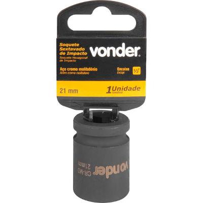 Soquete Sextavado de Impacto Encaixe 1/2" 21mm Vonder