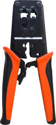 Alicate crimpador em dois estágios 8" AC plastificado Belfix