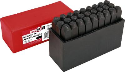 Alfabeto de aço punção 4mm a-z para gravação - Nove54